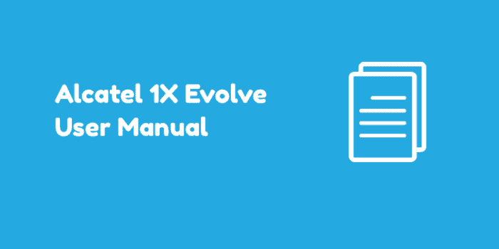 Alcatel 1X Evolve User Manual