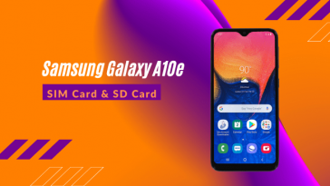Samsung Galaxy A10e Insert SIM SD Card